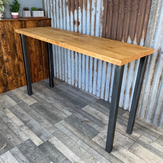 Industrial style breakfast bar, industrial poseur table, breakfast bar and matching stools