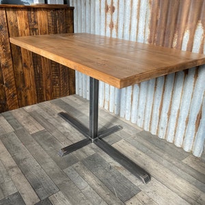 Table with pedestal style legs Slimline space saving table image 5