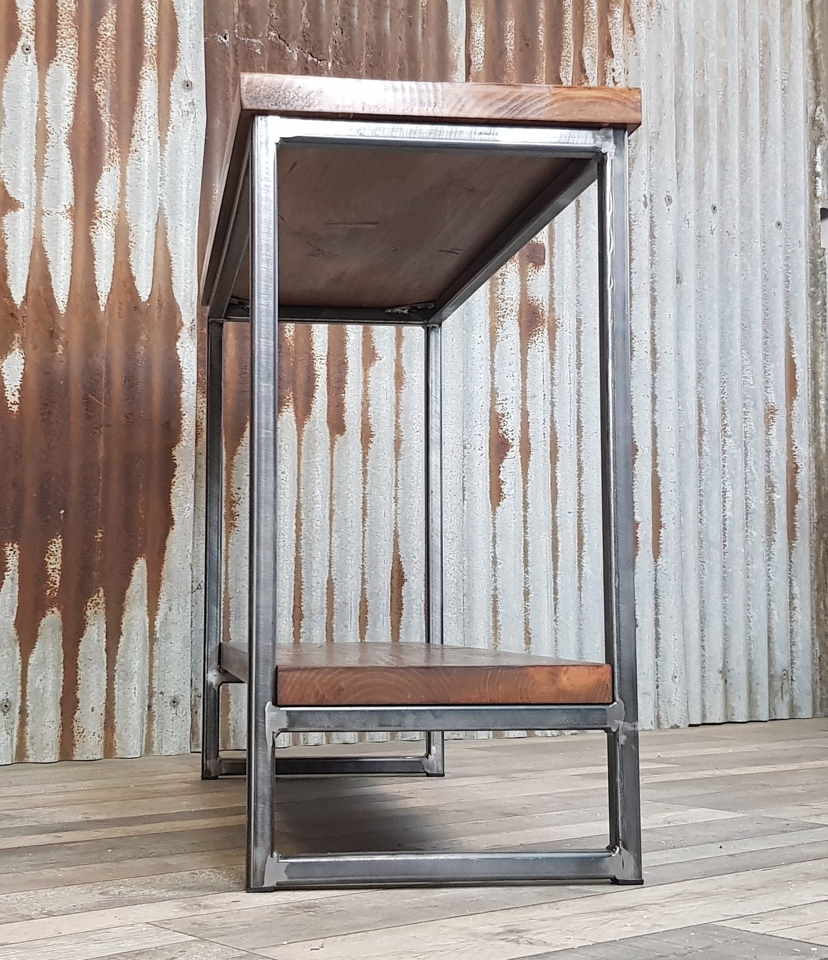 Hallway/ console table wood industrial style, slimline console table