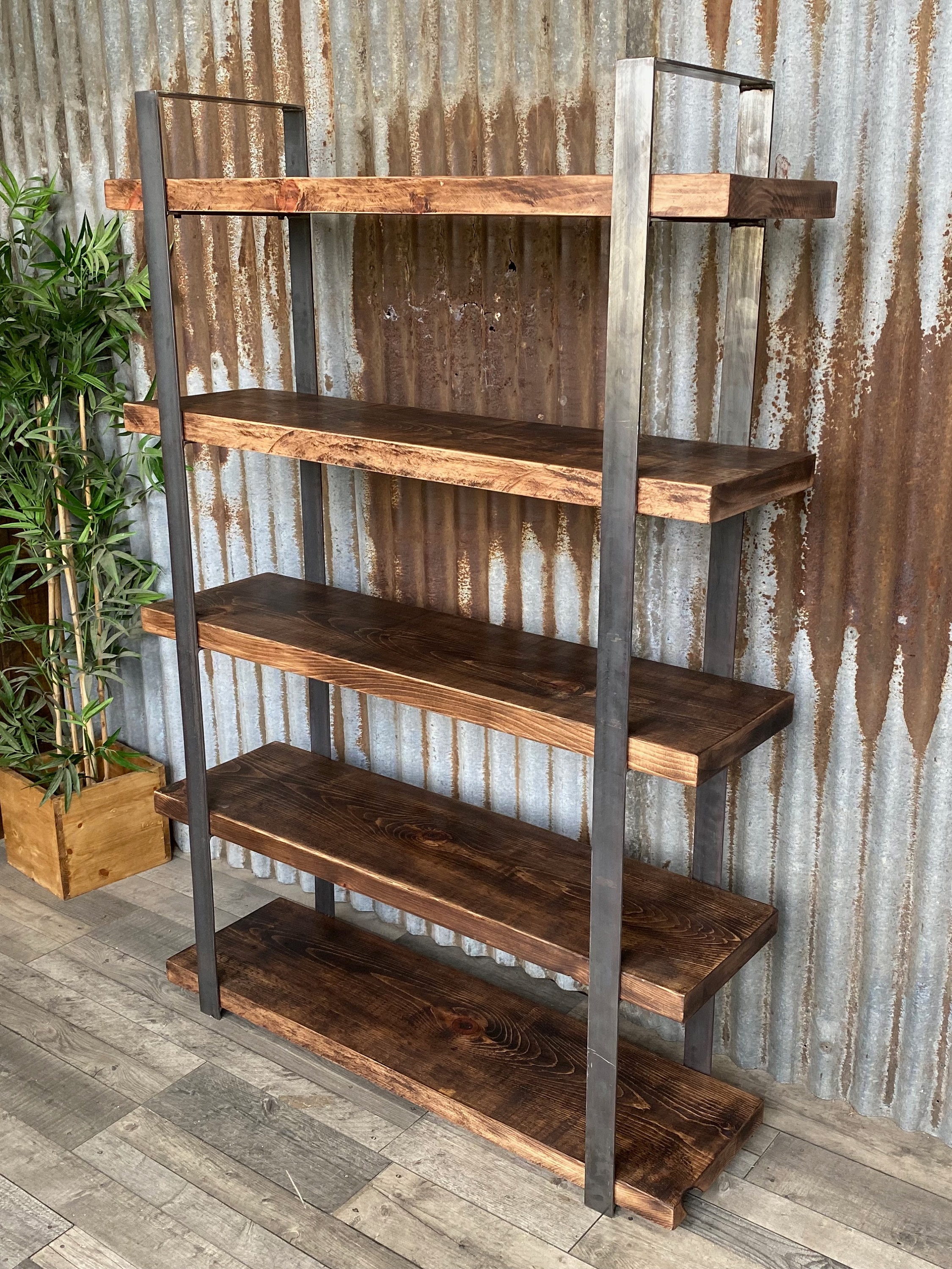 Freestanding shelving unit RusticIndustrial style, freestanding