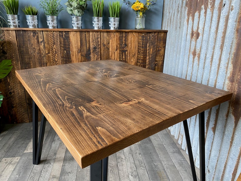 Extending Dining Table With Steel Legs Modernindustrial Etsy UK