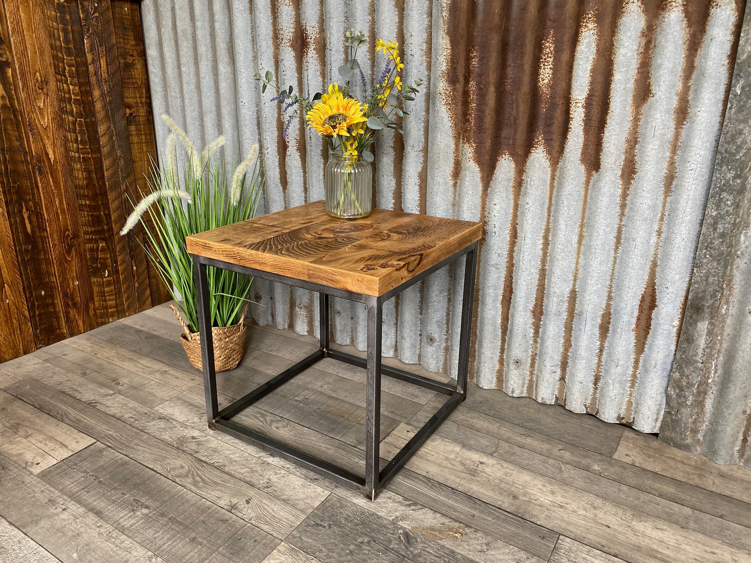 Side table Modernindustrial inspired, modern coffee table, Industrial