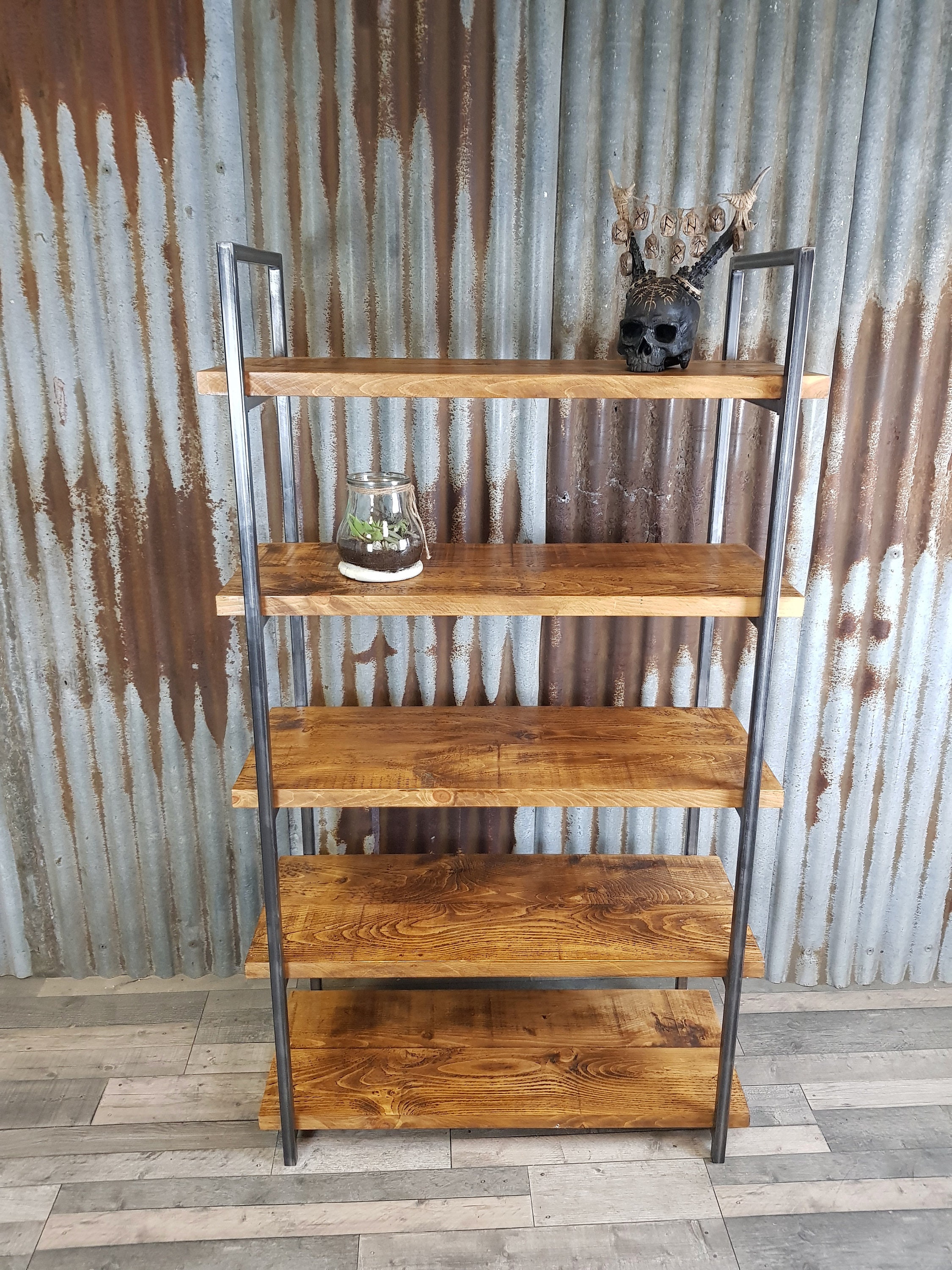 Freestanding Shelving Unit Industrial Style Freestanding Etsy UK