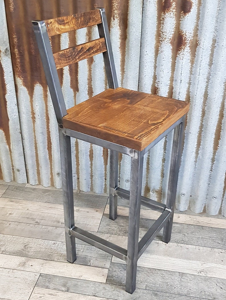 Breakfast Bar Stools Industrial Style Bar Stools for Poser Etsy UK