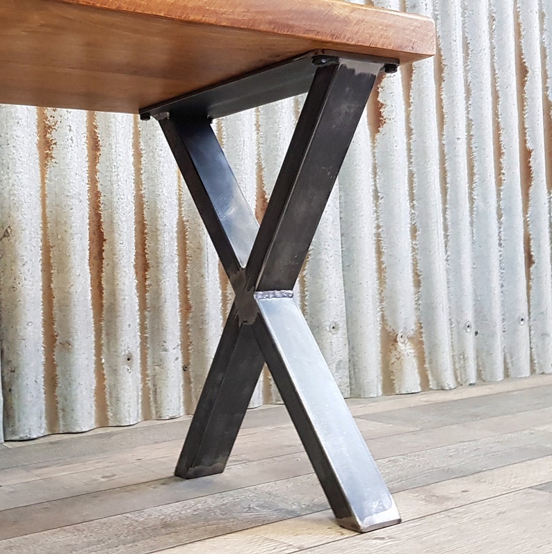 Industrial Style Bench With X Legs Dining Table Benches Etsy UK