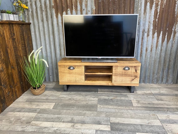 slimline TV cabinet with drawer storage, Modern-Industrial TV unit with storage, bespoke cabinet with drawers,