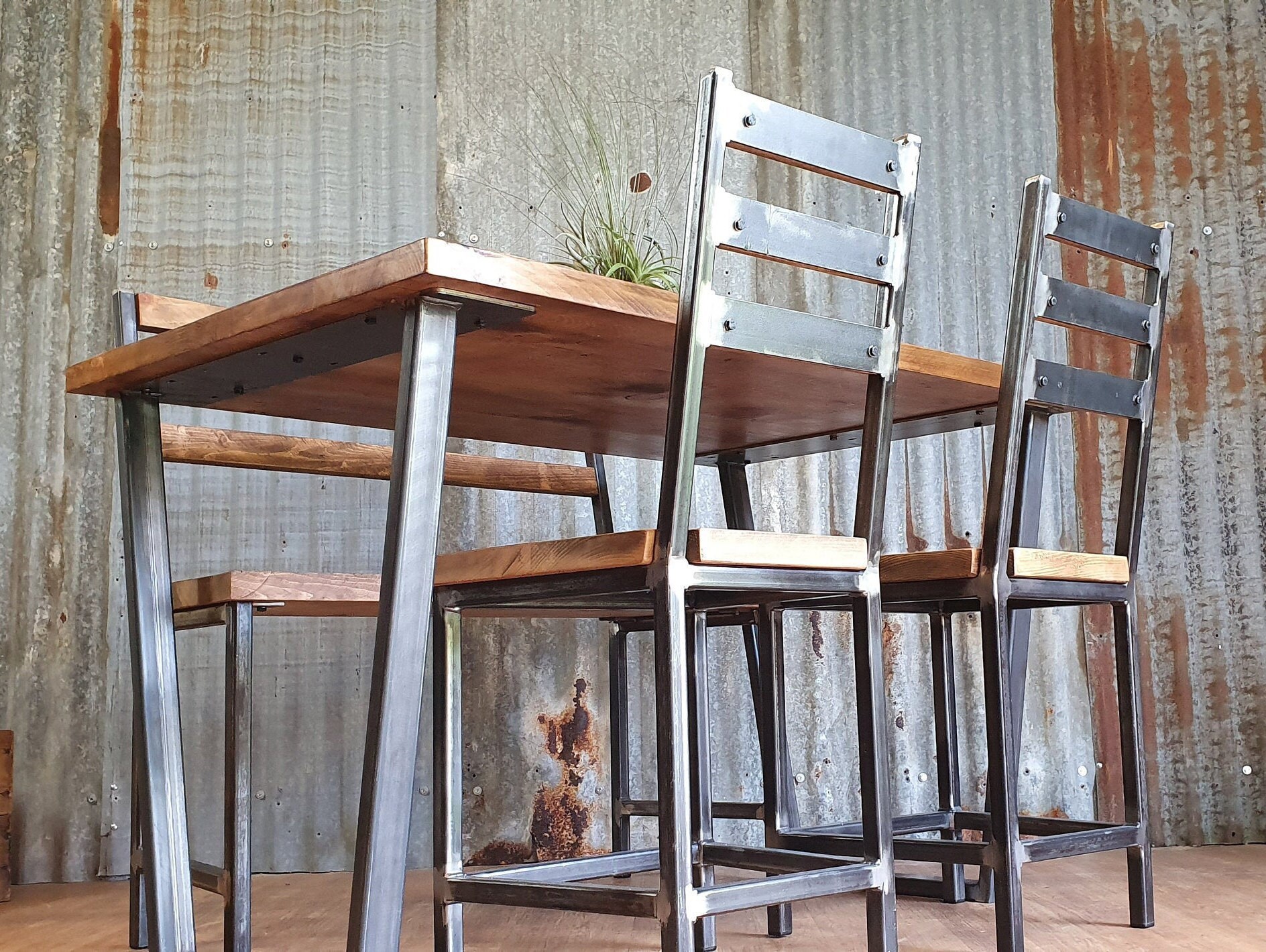 industrial style dining chair, bespoke dining chairs, wooden chairs