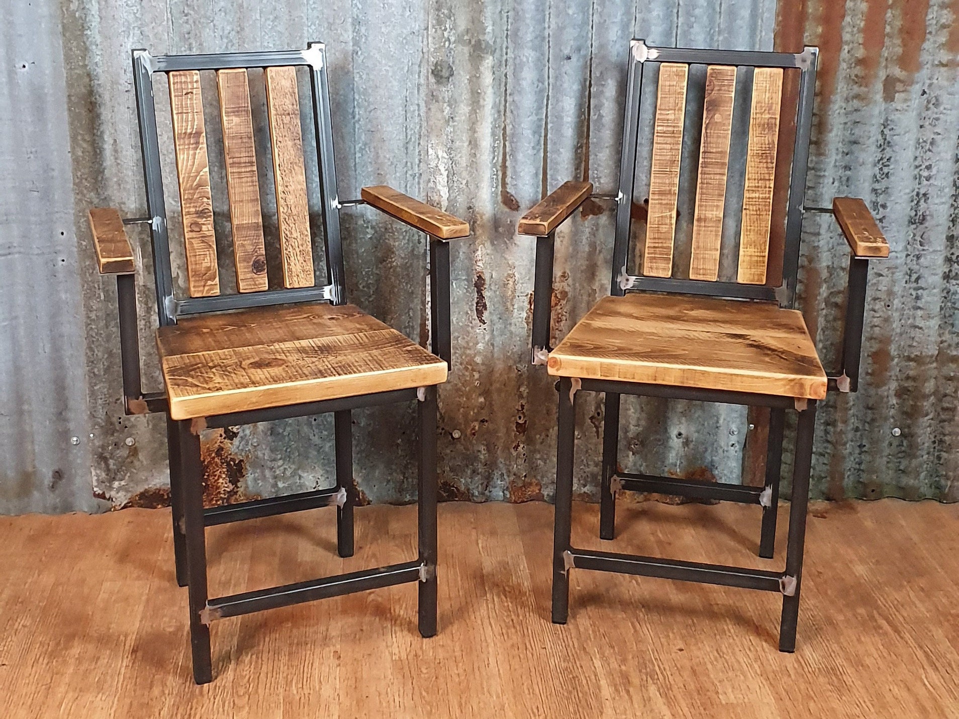 industrial style dining chair, bespoke dining chairs, wooden chairs
