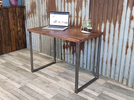 Industrial rustic desk, compact desk for home office, budget student desk