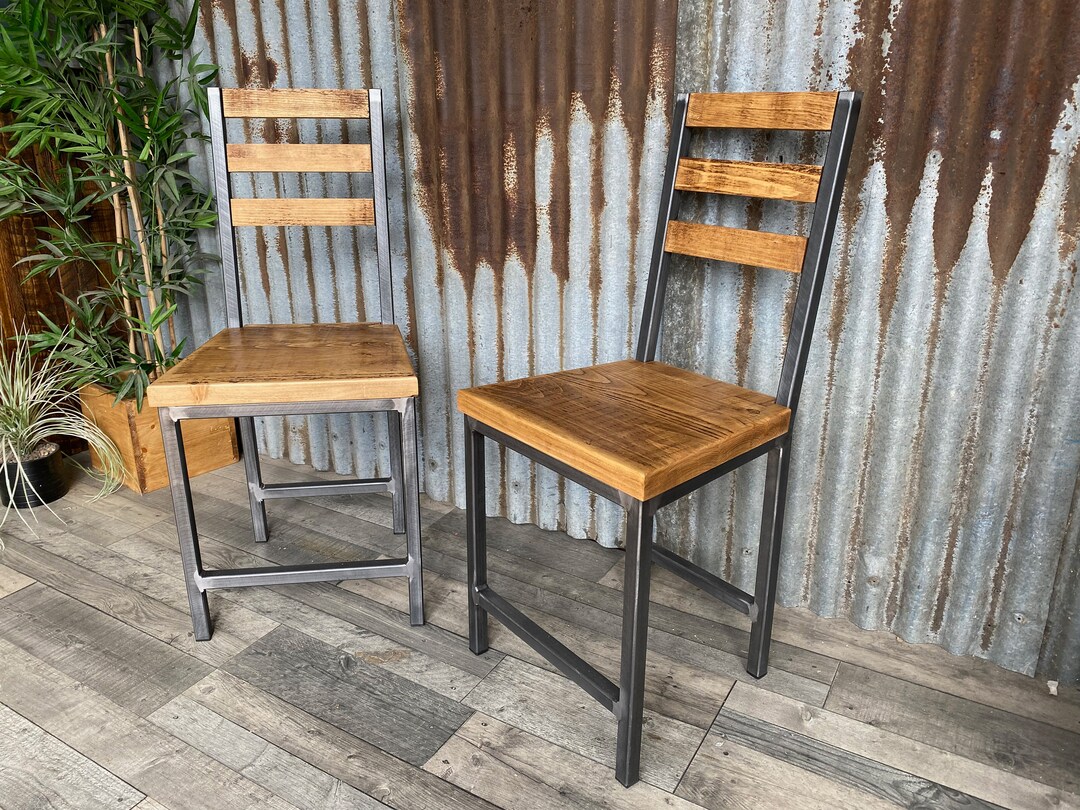 Dining Chair Industrial style Bespoke Dining Chairs Wooden Chairs Unique Handmade Dining Chairs Etsy UK