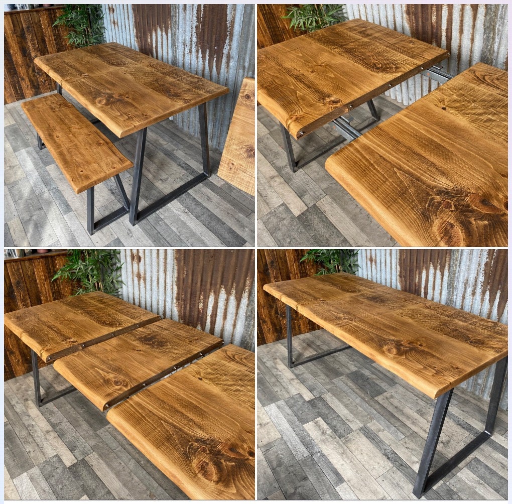 Expandable live edge dining table discount