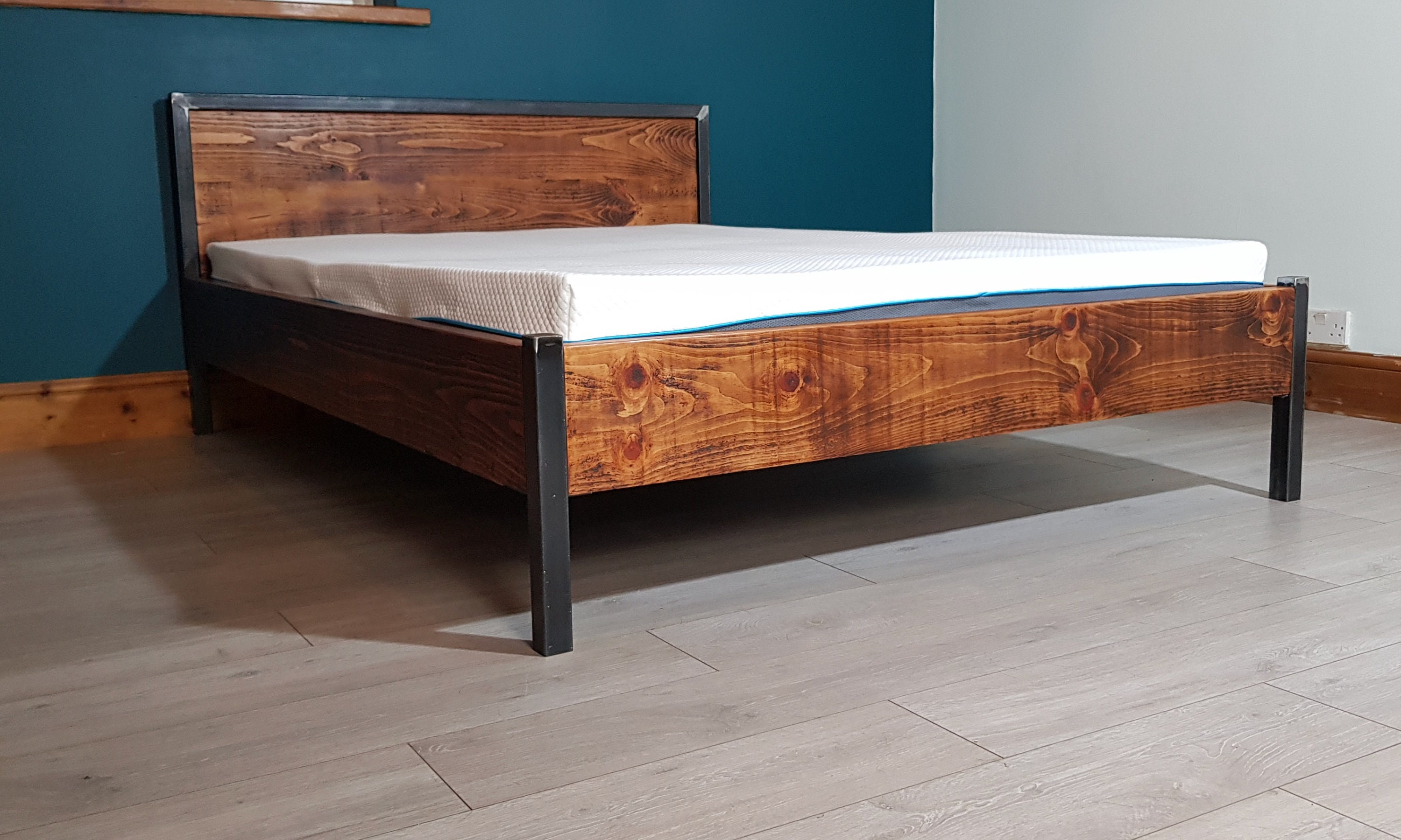 Industrial full 2024 bed frame
