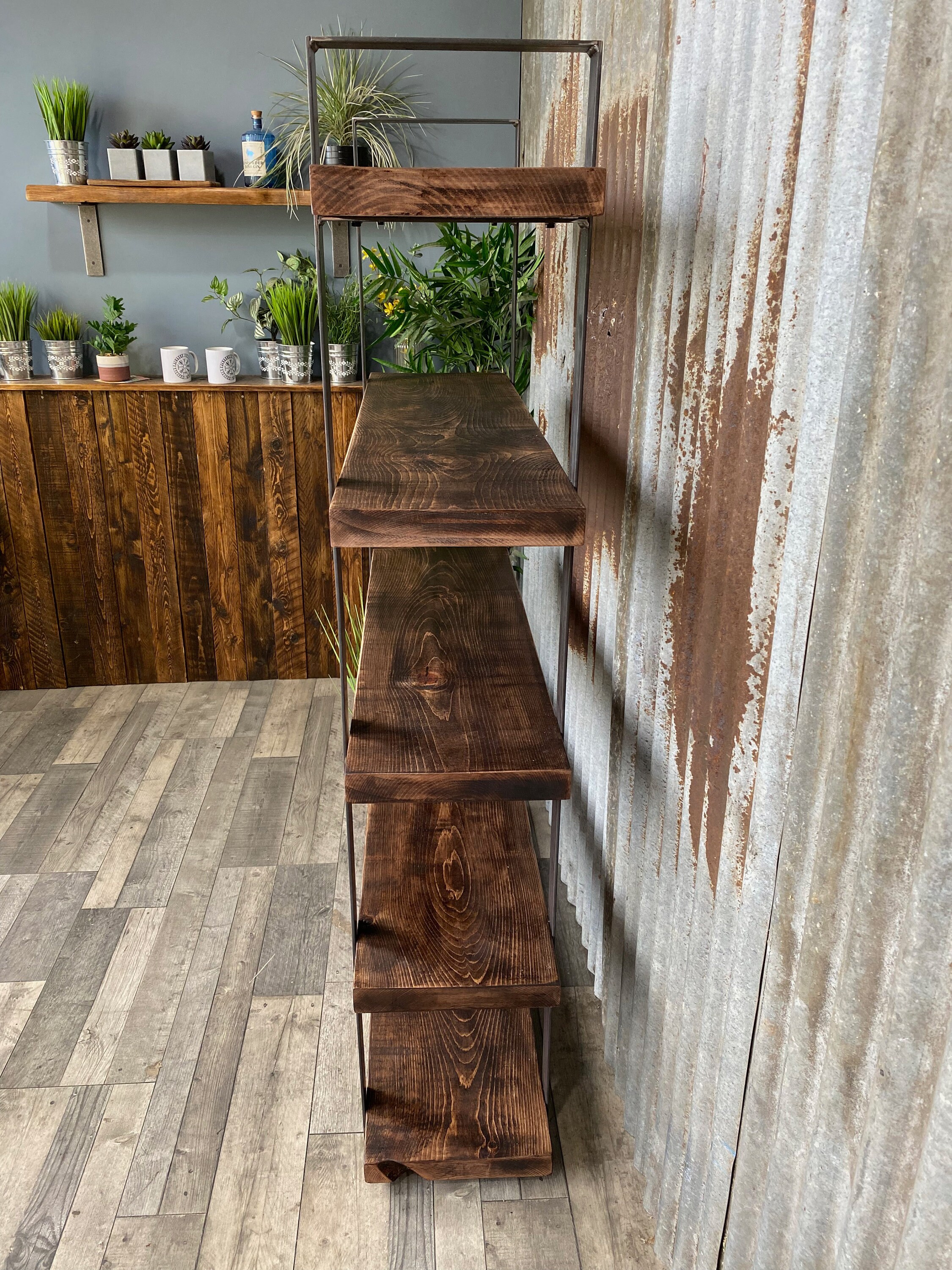 Freestanding shelving unit RusticIndustrial style, freestanding