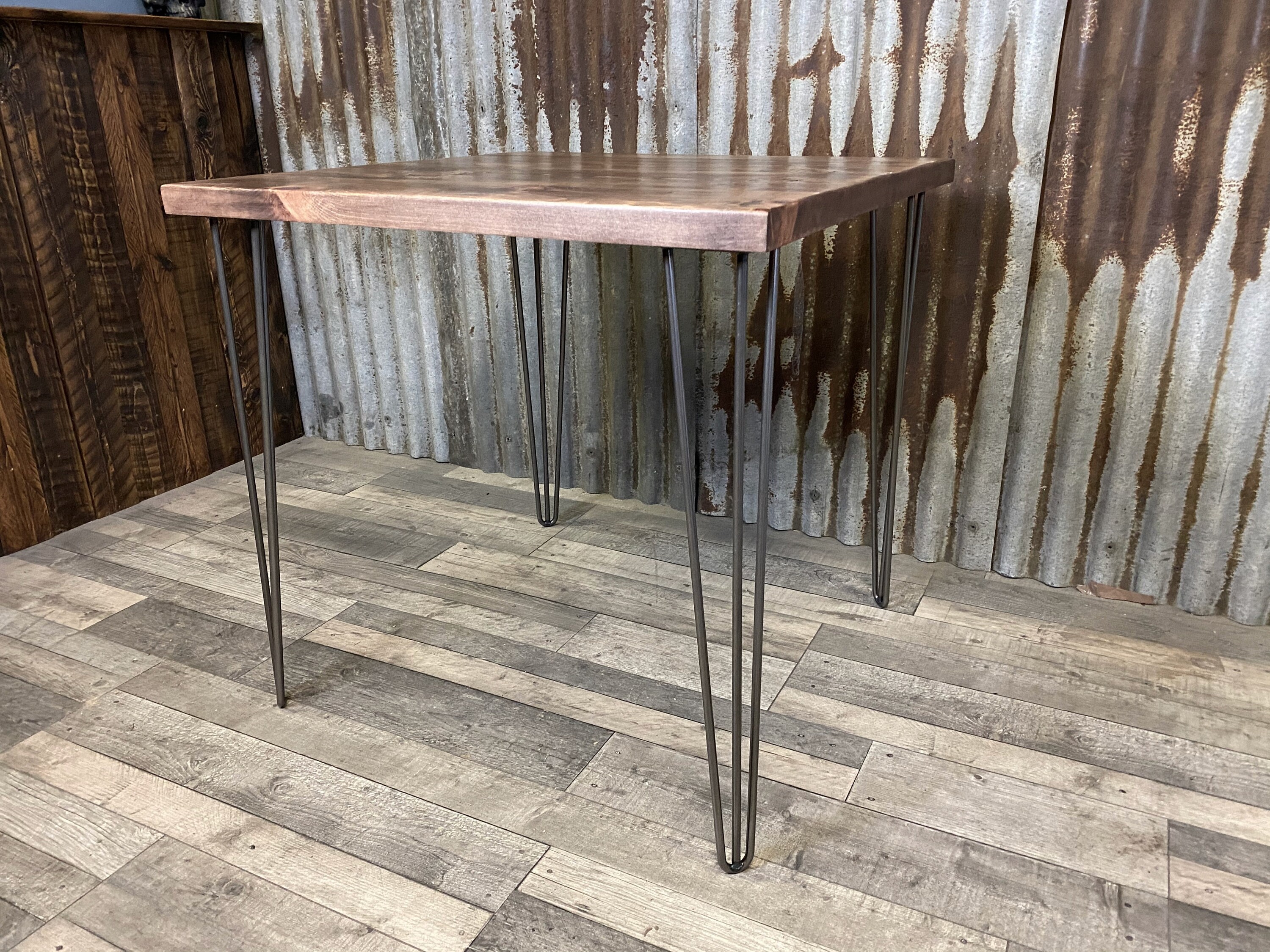 NEW!!! Square Modern Industrial dining table with hairpin legs, hairpin