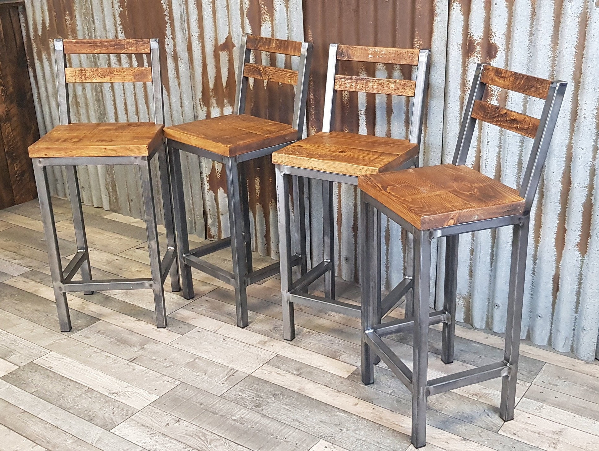 Industrial Style Breakfast Bar Stools Bar Stools For Poser Tables