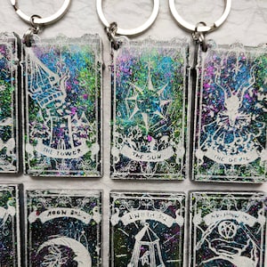 Multichrome Tarotkarten Schlüsselanhänger