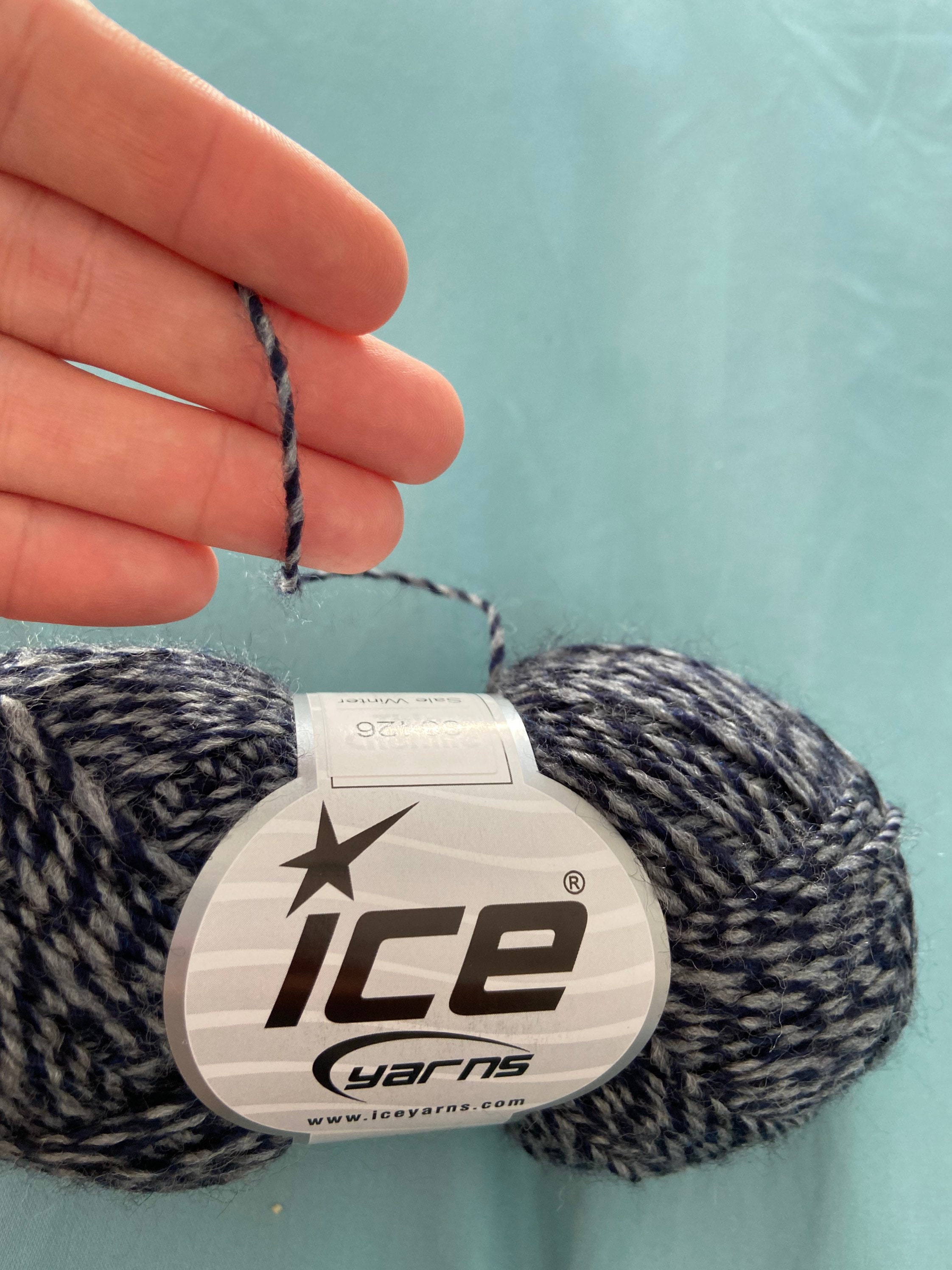 Ice Yarn Sale Winter Color 68426 50g260m Navy Grey Wool Etsy Hong Kong