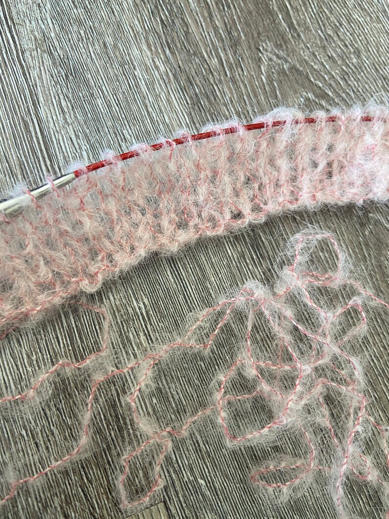 Bulky kid mohair alpaca light air ice yarn baby rose soooo tender