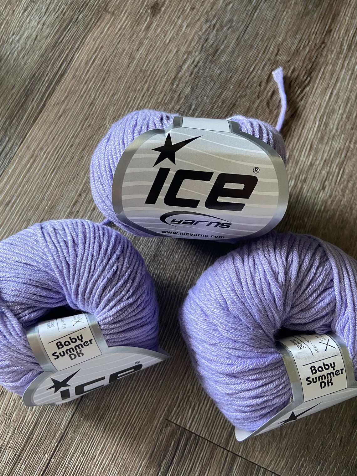 Ice yarn baby summer cotton smooth sleek violet blue Etsy