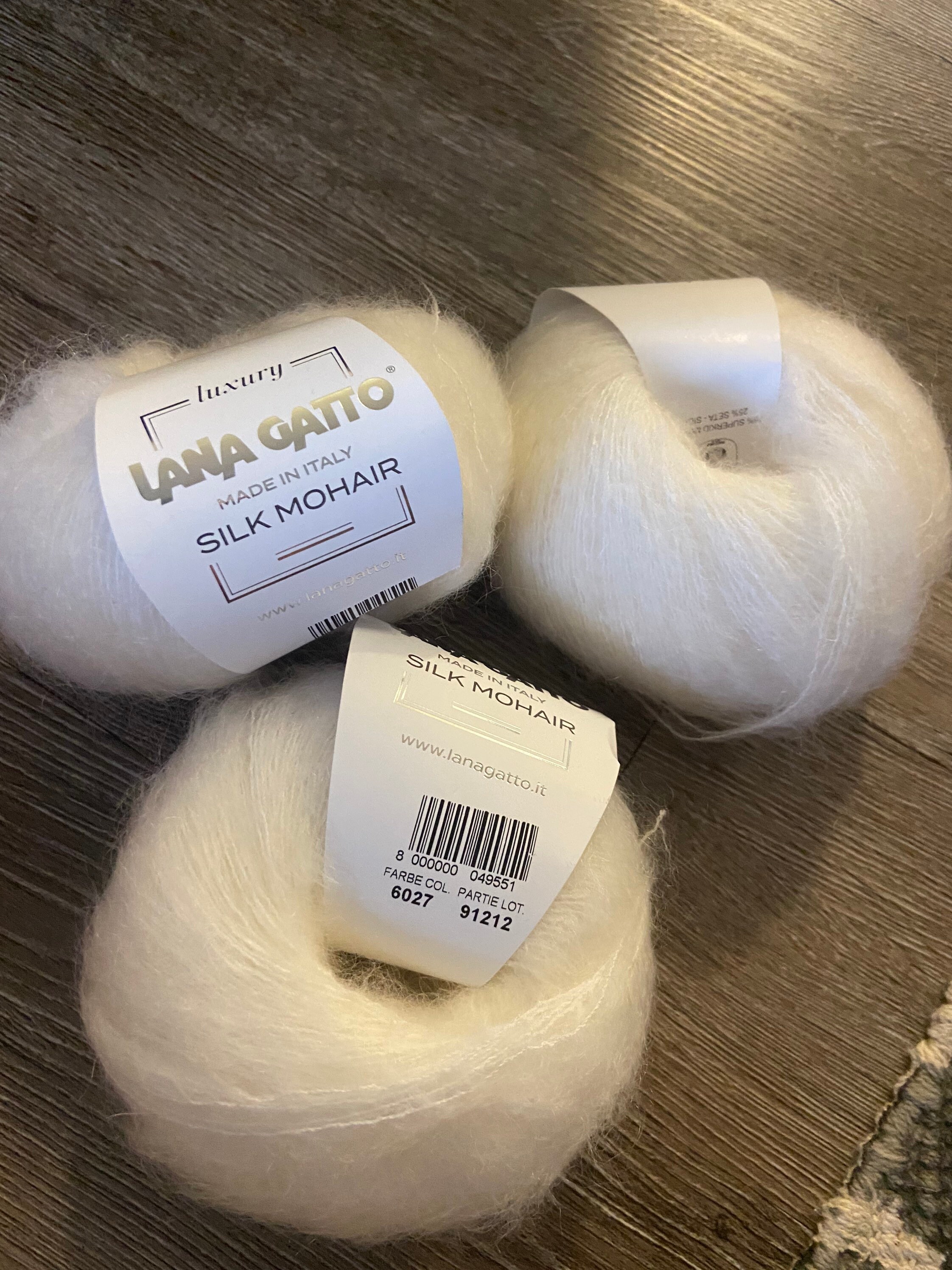 lana gatto silk mohair - 6027-white