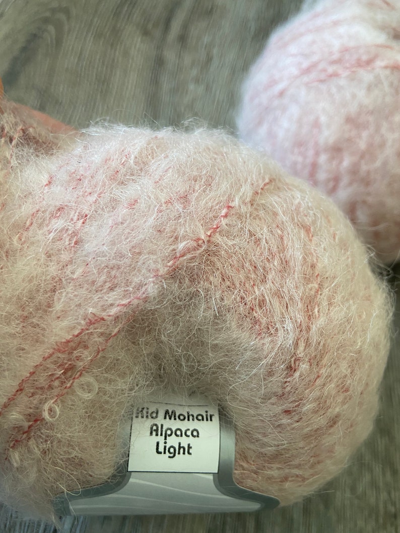 Bulky kid mohair alpaca light air ice yarn baby rose soooo tender