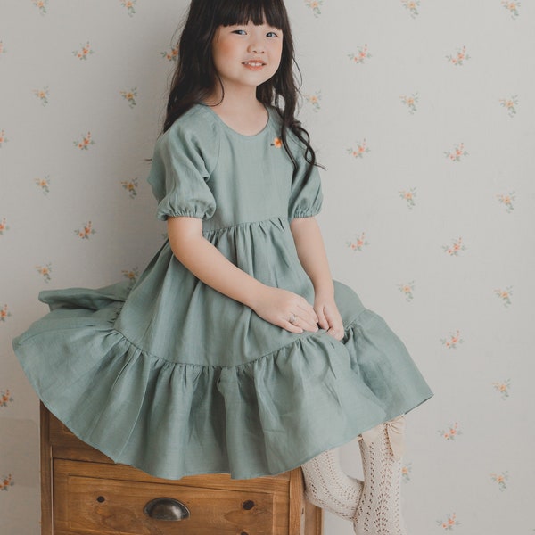 Sage Green Flower Girl Dress Etsy