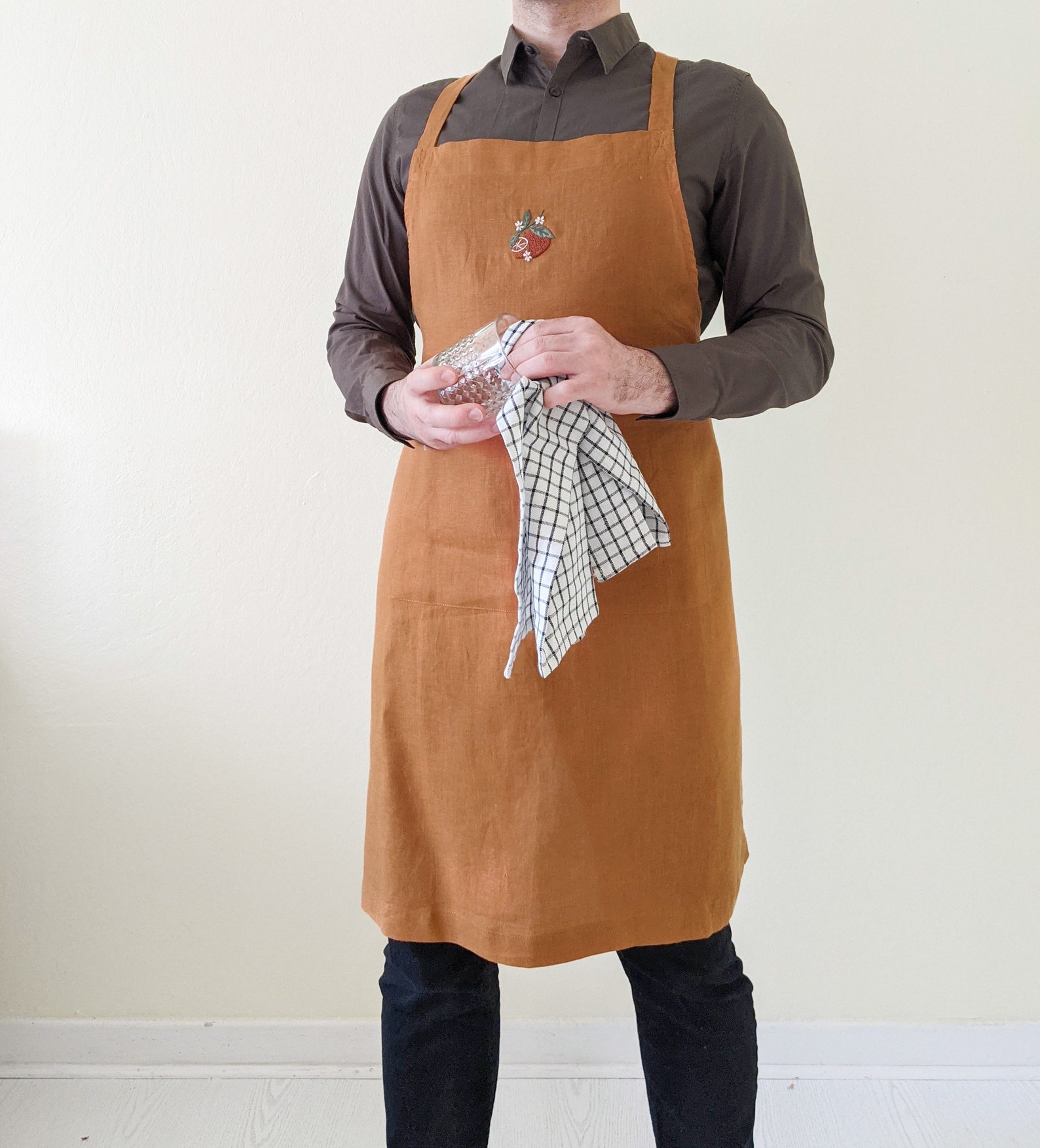 Handmade aprons for women with pockets French linen aprons Etsy
