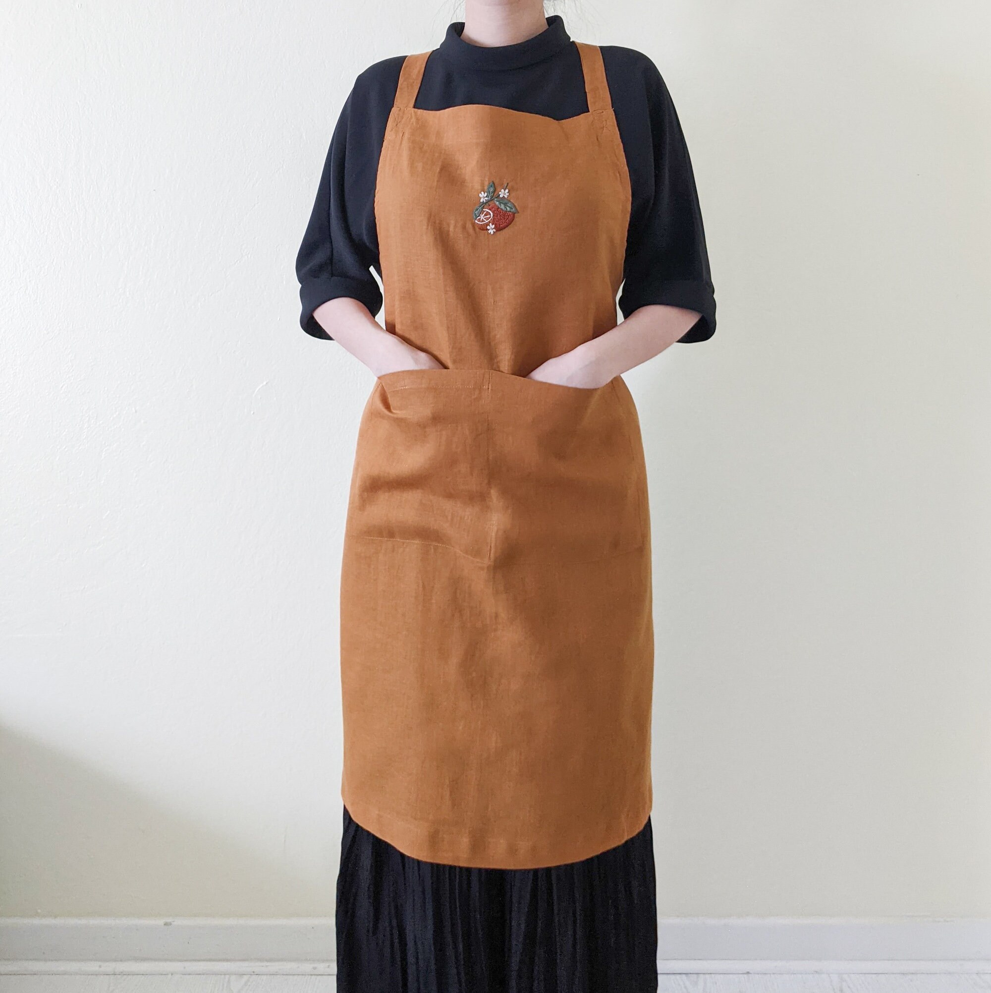 Handmade aprons for women with pockets French linen aprons Etsy