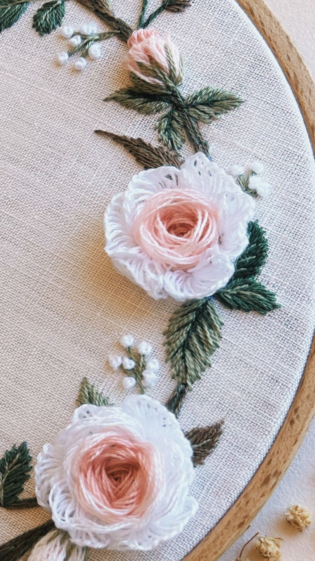 Rose Wreath Embroidery Pattern: Customizable June Birth Month Flower (PDF  Download + Video Tutorial) - Etsy, image size:1080x1920