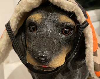 CHAPEAU DE TRAPPER camouflage pour petits chiens chats chiots ou chatons. - Coupe élastiquée