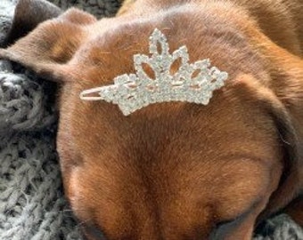 TIARA HAIR CLIP for longer haired cats and dogs - approx 6 cm in length