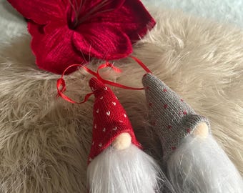 Christmas GONKs. Small hangable Gonks for the Christmas tree.
