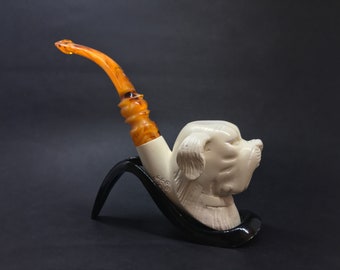 Meerschaum Rauchpfeife, Tabakpfeife, Handgemachte Pfeife, Kostenloser Versand