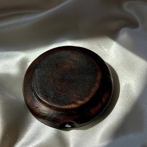 Taschenspiegel, Handspiegel, Etuispiegel aus Holz, Perlmuttspiegel Bild 5