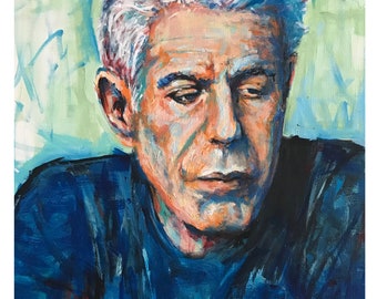 Anthony Bourdain 18x12 paper print on medium gloss card stock