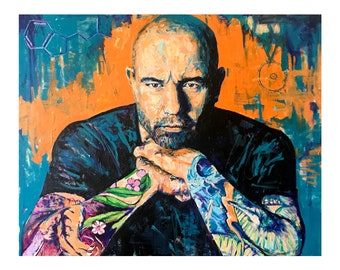 Joe Rogan 18x12 paper print JRE abstractart