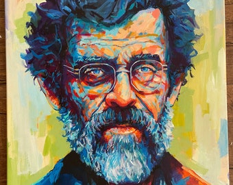 Terence McKenna portrait original painting on a 20x16 canvas