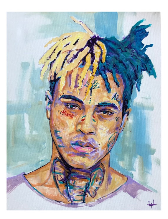 Xxxtentacion Mugshot Original Painting by Xilberto Acrylic on
