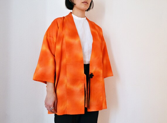kimono cardigan, Kimono jacket, orange kimono, viv