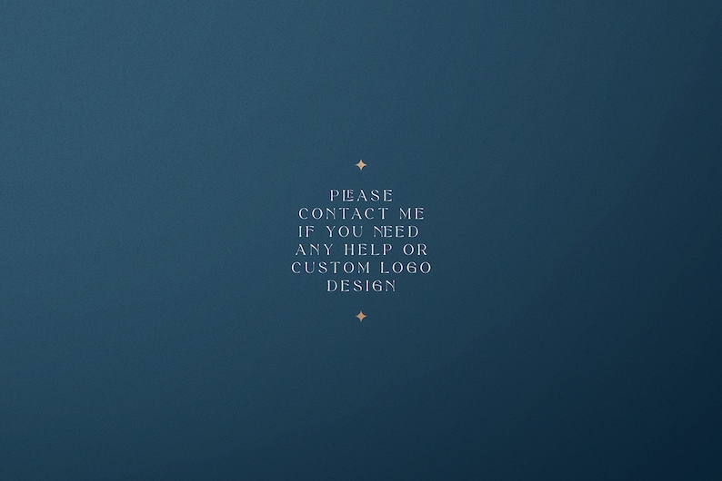Puede incluir: Texto sobre un fondo azul oscuro que dice "Por favor, contacta conmigo si necesitas ayuda o un dise&ntilde;o de logotipo personalizado".