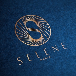 Design de logotipo celestial - Design de logotipo personalizado - Logotipo da Sun - Logotipo da letra S - Logotipo elegante - Logotipo da linha - Editar logotipo - Logotipo do círculo - Logotipo da linha redonda