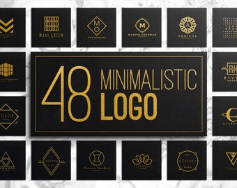 48 Minimalist Logo Templates – Premade Branding Designs