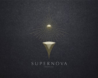 Celestial Logo Design – Minimalist Sun Logo (Digital File)