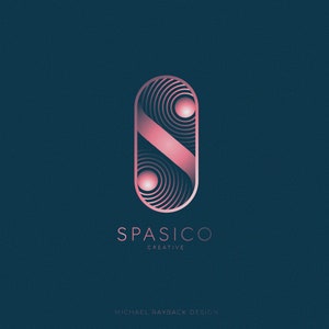 Design de logotipo celestial - Design minimalista - Logotipo Sun - Logotipo mínimo - Logotipo Galaxy - Logotipo de linha - Logotipo personalizado - Logotipo da letra S - Logotipo redondo