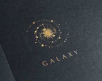 Galaxy Logo - Star Logo - Celestial Logo - Esoteric Logo - Astrology Logo - Space logo - Custom logo - Brand identity - Spiral logo - Beauty