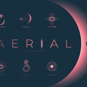 Aerial Logo Collection - Logo Collection - Logo templates - Prestige logo kit - Branding - Golden Logo - Premade Logo - Custom Logo