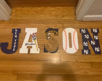 Sport Teams Letters, wall letters, personalized letters, kids decor, baby showers, birthday parties, kid bedrooms, sports/ PRICE PER LETTER