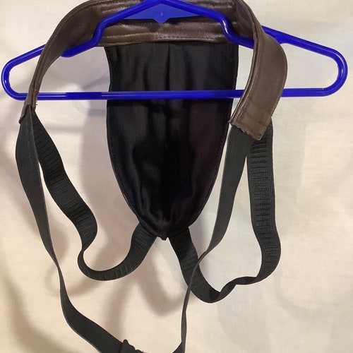 Leather two tone shops jock strap