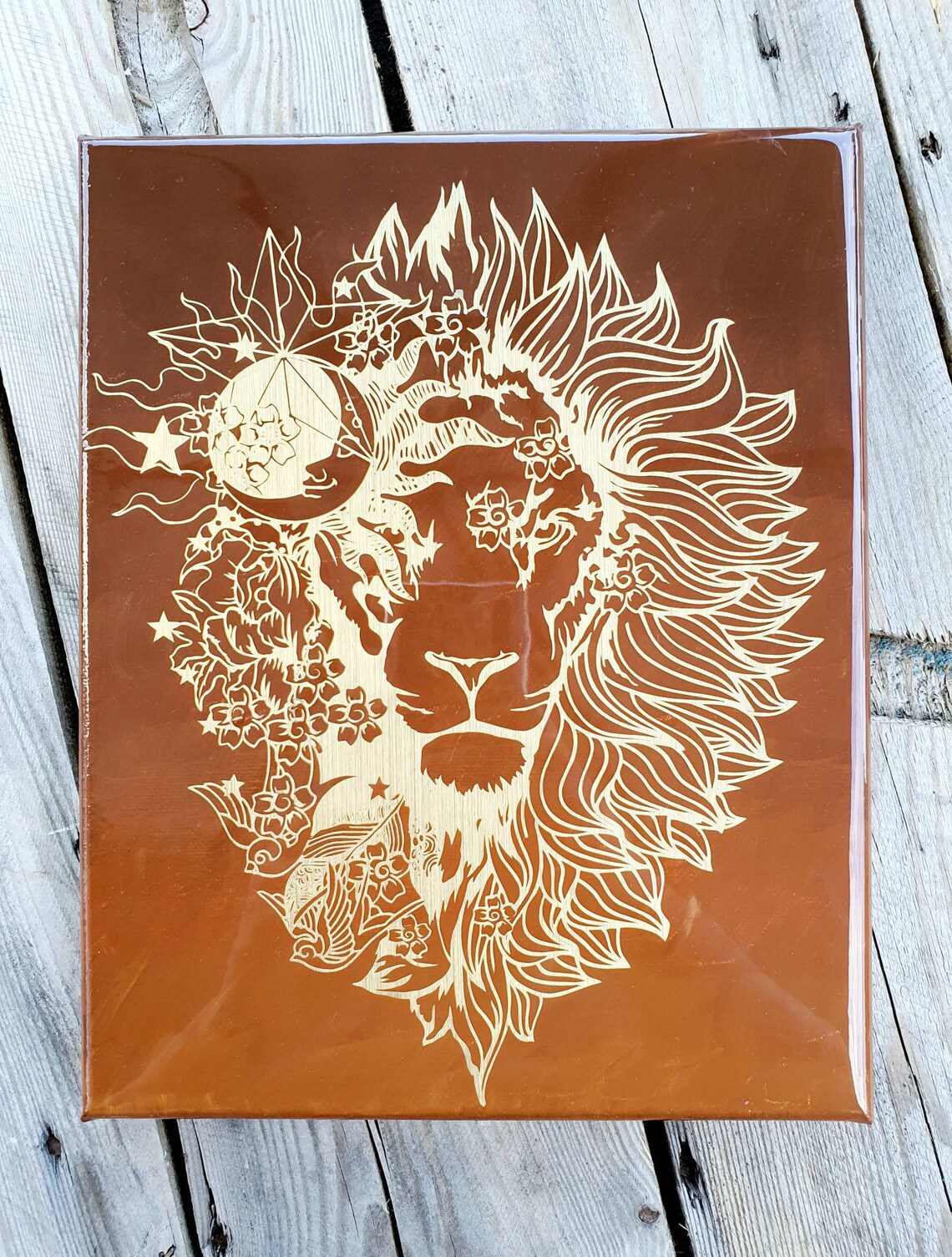 Lion Wall art Lion Canvas lion Home decor acrylic art | Etsy