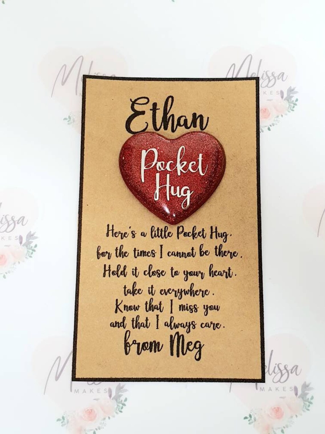 Pocket hugs personalised pocket hugs resin keepsake Etsy